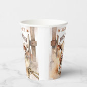 Eerste RODEO | Wild West Bull Cowboy 1e verjaardag Papieren Bekers (Rechts)