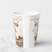 Eerste RODEO | Wild West Cowboy 1e verjaardag jong Papieren Bekers (Rechts)