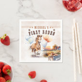 Eerste RODEO | Wild West Cowboy 1e verjaardag jong Servet (Insitu)