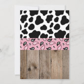 Eerste Rodeo Wild West Cowgirl roze meisje verjaar Kaart (Achterkant)