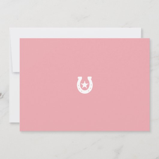 Eerste Rodeo Wild West Meisje Eerste Verjaardag Fo Bedankkaart (Achterkant)