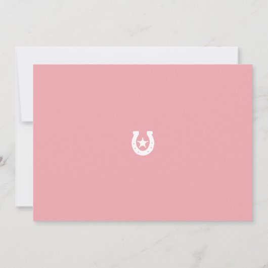 Eerste Rodeo Wild West Meisje Eerste Verjaardag Fo Kaart (Achterkant)