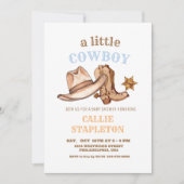 Eerste Rodeo Wild West Party Baby shower Boy Kaart (Voorkant)