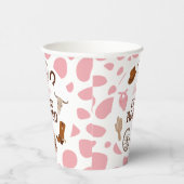 Eerste rodeo wild west roze meisje eerste verjaard papieren bekers (Rechts)