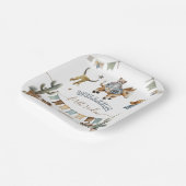 Eerste rodeo Wild West Welcome Boy 1st Birthday Papieren Bordje (Gebogen)