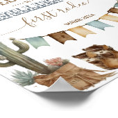 Eerste rodeo Wild West Welcome Boy 1st Birthday Poster (Hoek)