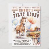 Eerste RODEO | Wilde Westen Cowboy 1e Verjaardag J Kaart (Voorkant)