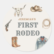 Eerste Rodeo Wilde Westen Cowboy Blauw Verjaardag