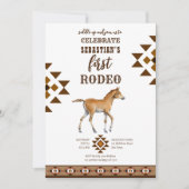 Eerste rodeo-zuidwestelijk cowboypaard kaart (Voorkant)