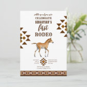 Eerste rodeo-zuidwestelijk cowboypaard kaart (Staand voorkant)