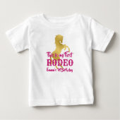 Eerste rodeocowgirl roze en goud gepersonaliseerd (Voorkant)