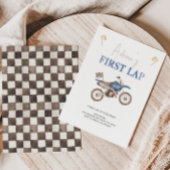 Eerste RONDE Blauwe Vuilfiets Verjaardag uitnodigi Kaart