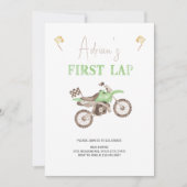 Eerste RONDE Groene Vuilfiets Verjaardag uitnodigi Kaart (Voorkant)