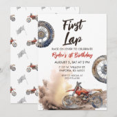 Eerste ronde Little Racer 1e verjaardag Kaart (Voorkant / Achterkant)