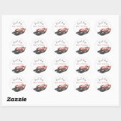 Eerste Ronde Race Auto 1e Verjaardag Sticker (Vel)