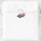 Eerste Ronde Race Auto 1e Verjaardag Sticker (Tas)