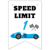 Eerste ronde rond de baan, Happy Birthday Decor Vlaggetjes (Eerste vlag)