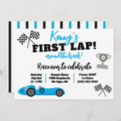 Eerste ronde rond de baan, Kinderen verjaardagsfee Kaart (Voorkant / Achterkant)