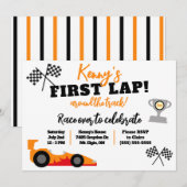 Eerste ronde rond de baan, Kinderen verjaardagsfee Kaart (Voorkant / Achterkant)