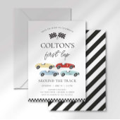 Eerste ronde rond de Track verjaardagsuitnodiging Kaart