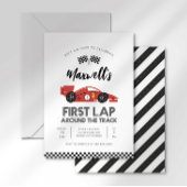 Eerste ronde rond de Track verjaardagsuitnodiging Kaart