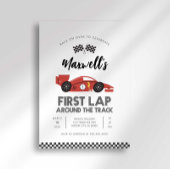 Eerste ronde rond de Track verjaardagsuitnodiging Kaart