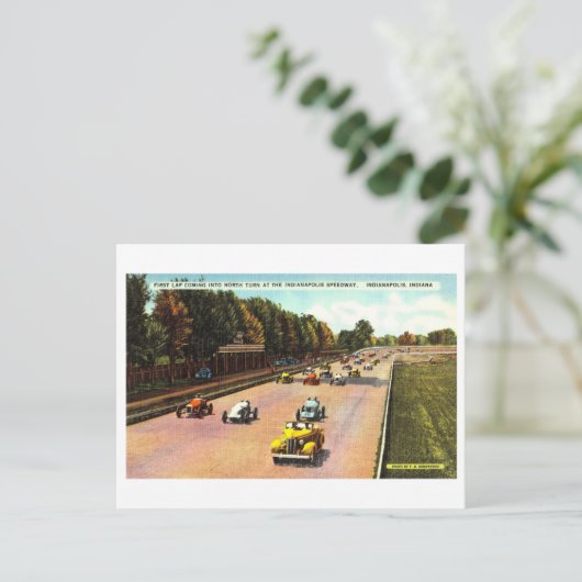 Eerste ronde van Indy 500  Briefkaart (Staand voorkant)