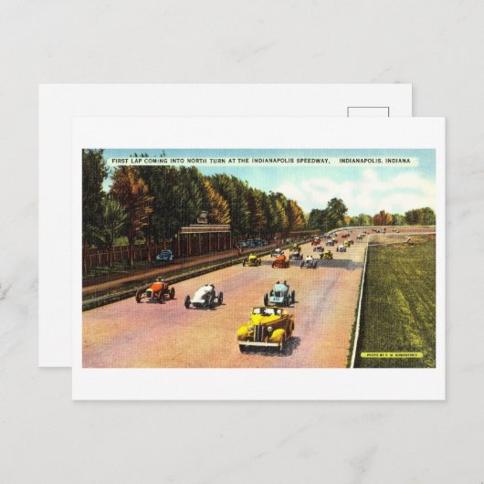 Eerste ronde van Indy 500 Briefkaart (Voorkant / Achterkant)