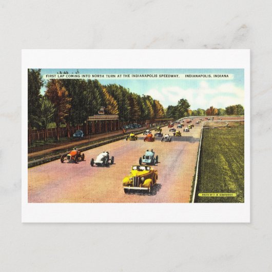 Eerste ronde van Indy 500  Briefkaart (Voorkant)