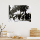 Eerste rondleiding Frankrijk 1903 Eerste kilometer Poster (Keuken)