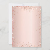 Eerste roos goudglitterstof elegant kaart (Achterkant)