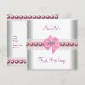 Eerste  roze roze roze roze roze roebel kaart (Voorkant / Achterkant)