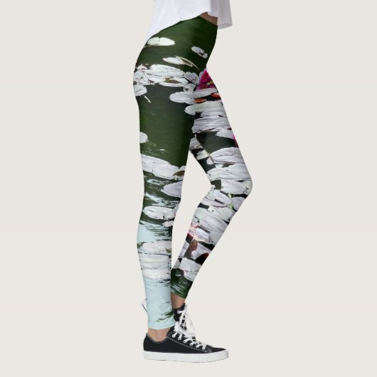 Eerste roze waterlilies leggings (Rechts)
