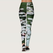 Eerste roze waterlilies leggings (Achterkant)