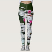 Eerste roze waterlilies leggings (Voorkant)