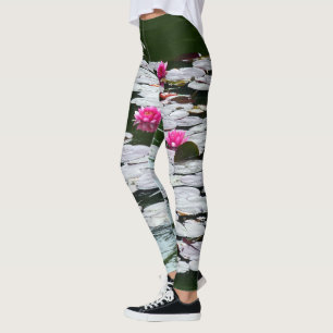 Eerste roze waterlilies leggings