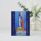 Eerste ruimtevlucht briefkaart (Staand voorkant)