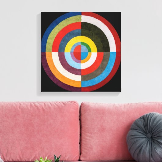 Eerste Schijf | Robert Delaunay | Canvas Afdruk (Insitu (Woonkamer))