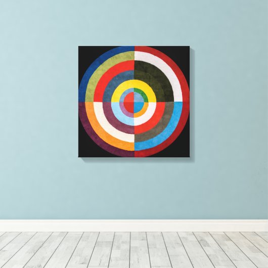 Eerste schijf | Robert Delaunay | Canvas Afdruk (Insitu (Houten vloer))