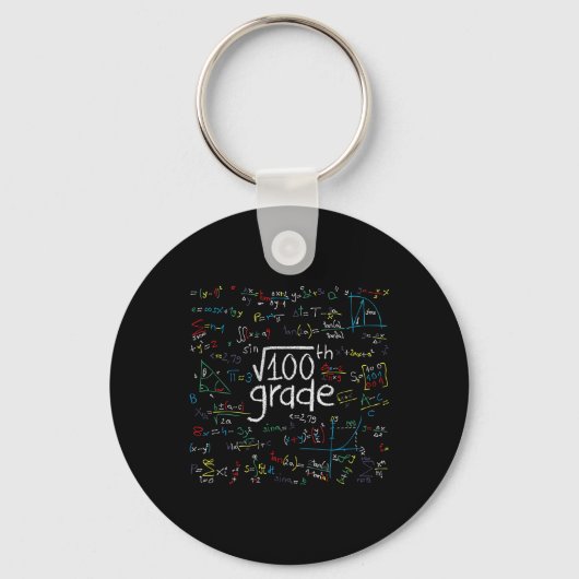 Eerste schooldag 10e leerjaar vierkantswortel van  sleutelhanger (Voorkant)