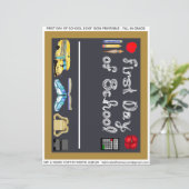Eerste schooldag 10x8" Teken Letter Paper (Staand voorkant)