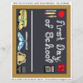 Eerste schooldag 10x8" Teken Letter Paper (Voorkant)