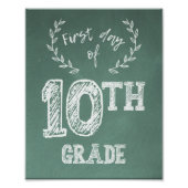 Eerste schooldag, 1e schooldag 10e klas, tweedejaa foto afdruk (Voorkant)