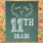 Eerste schooldag, 1e schooldag van de 11e klas, Ju Foto Afdruk