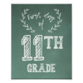 Eerste schooldag, 1e schooldag van de 11e klas, Ju Foto Afdruk (Voorkant)