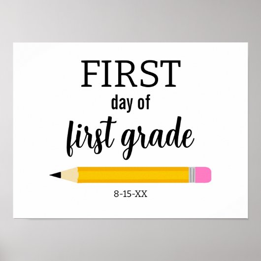 Eerste schooldag Aangepaste schoolklas Poster (Voorkant)