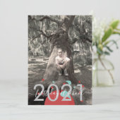 Eerste schooldag Apple Modern Script Fotokaart Kaart (Staand voorkant)