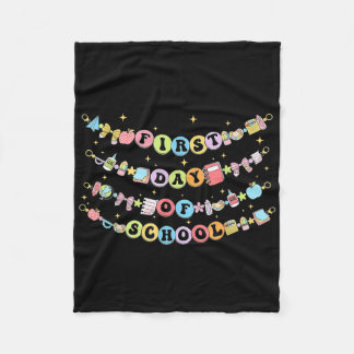 Eerste schooldag armband leraar student groovig fleece deken
