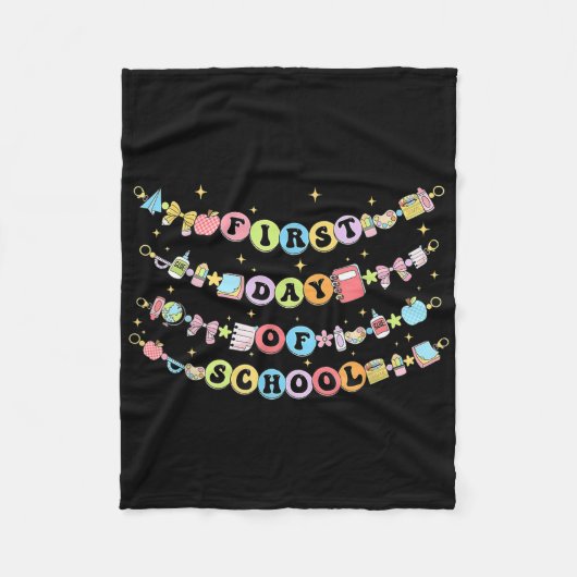 Eerste schooldag armband leraar student groovig fleece deken (Voorkant)