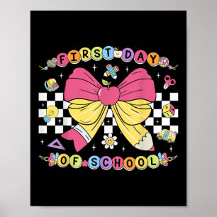 Eerste schooldag Armbanden Potlood Coquette Rug Poster